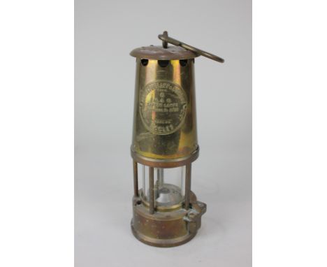 An Eccles mining safety lamp Type 6, approval No B/28, 32cm high including handle