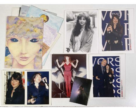 A 1979 Kate Bush Lionheart tour programme with inserts, ticket stub, a selection of additional, mostly later period, press ph