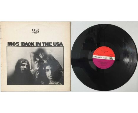 MC5 - BACK IN THE USA LP (UK ORIGINAL PLUM/ RED ATLANTIC - 2400 016). A well-presented scarce example of the superb 1970 LP b