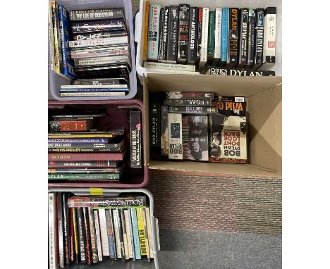 Collection of approximately 79 mainly Bob Dylan-related books to include some VHS and DVDs.