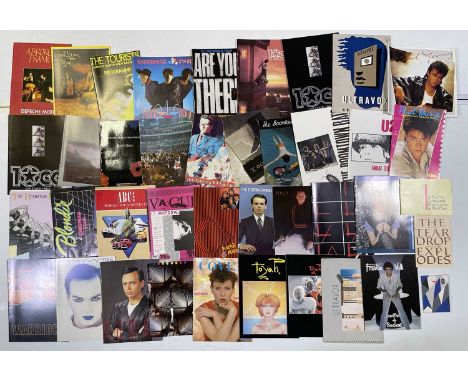 Approx 37 concert / tour programmes mostly c early 1980s, most with concert ticket stapled to front/rear covers. Artists to i
