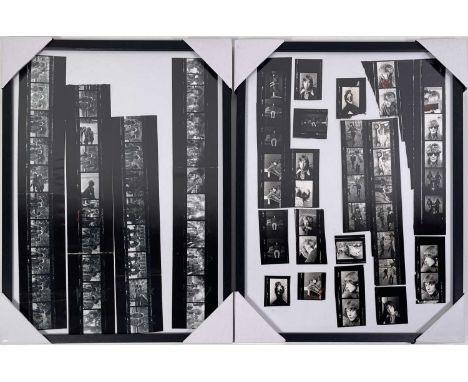 Two framed displays, each with contact sheet images of Cream, all from vintage prints with images originally used in 'Fabulou