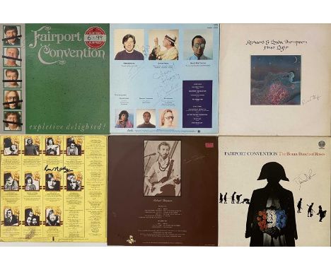 SIGNED FOLK/ FOLK ROCK - LP PACK. A smashing selection of 14 signed LPs. Artists/ titles include Richard And Linda Thompson -