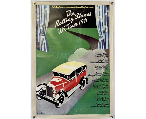 Rolling Stones European Tour poster 1971, this for their short 9-date tour, the poster designed by John Pasche who also desig