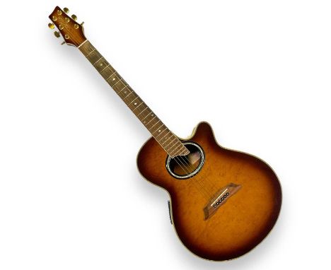 Hand crafted Saehan guitar model SSC75,serial number 928071. Some light wear and scuffs to body.With hard case.