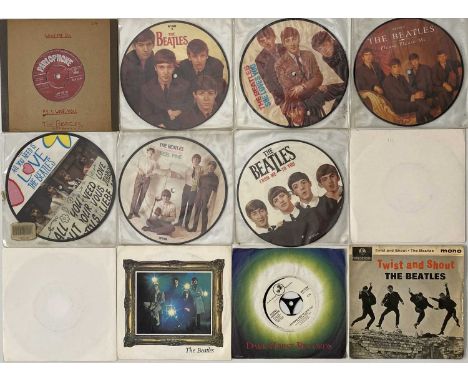 THE BEATLES - 7" PACK. A fine selection of 17 7" singles by The Beatles. Titles include Love Me Do (45-R 4949, red Parlophone