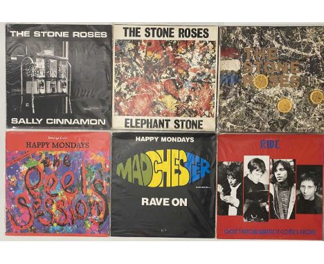 MANCHESTER - 12" / LP PACK. A pack of 17 x (mostly) 12". Artists/ Titles include The Stone Roses inc The Stone Roses (ORE LP 