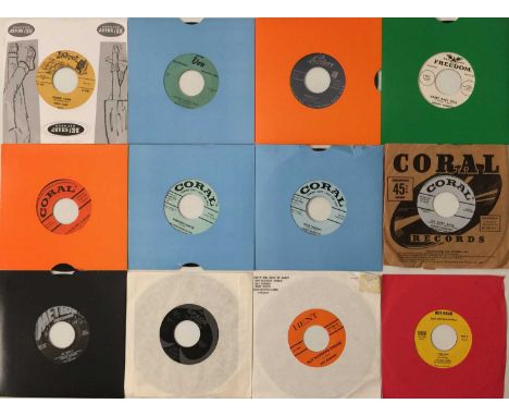 RnR/ DOO WOP/ ROCKABILLY - 7" REISSUES. A fine selection of 30 7" singles, mostly reissues. Artists/ titles include Bobby Bar