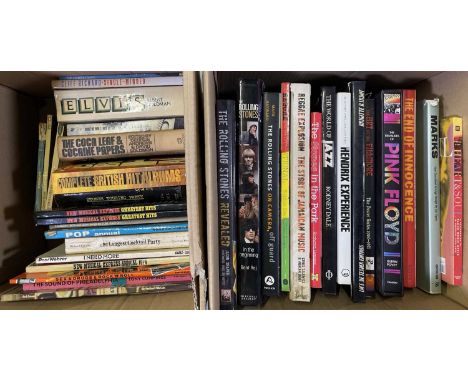 35 assorted collectable music books with subjects to inc Pink Floyd, Jimi Hendrix and more.
