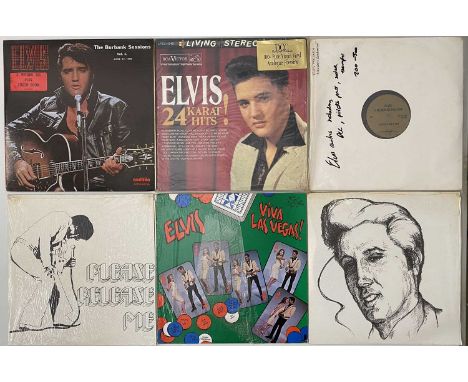 ELVIS PRESLEY - LP COLLECTION (PRIVATE PRESS/ SEALED/ COMPS). A curious collection of 26 LPs by Elvis Presely. Includes priva