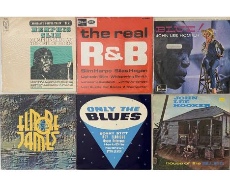 BLUES - LP PACK. A pack of 9 x (mostly) LPs. Artists/ Titles include John Lee Hooker inc Blue! (FJL119), House Of The Blues (