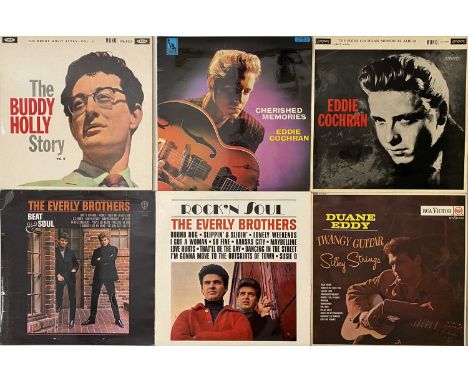 ROCK N ROLL - LP/ 7" PACK. A wonderful pack of 23 rock n roll LPs/ 7". Artists/ titles include Eddie Cochran inc The Memorial