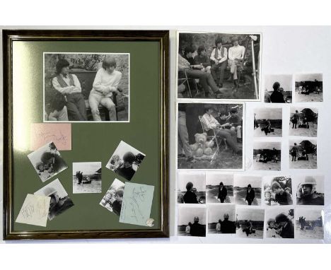 Rolling Stones Autographs and Photos c’ 1964, (ex-Sotheby’s lot 326 14/9/95) three pages with autographs of Brian Jones (sign