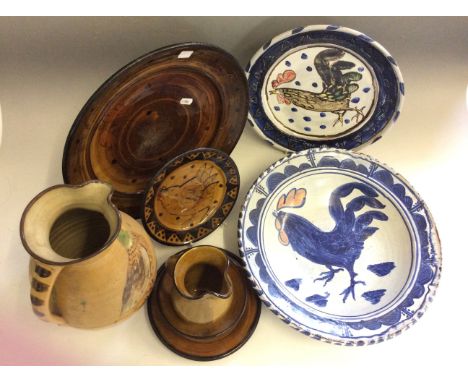A lot to include ceramic plates, dishes and jug, marked 'WFP'.