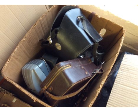 A quantity of cameras to include Polaroid.