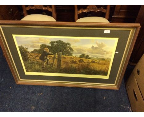 A framed signed limited edition print by Anthony Gibbs entitled 'Golden Thoughts'.