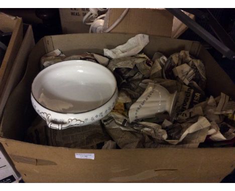 A box containing a quantity of Spode dinnerware.