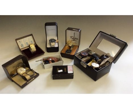 Lot to include a set of vintage watches and a Comoy's electronic lighter