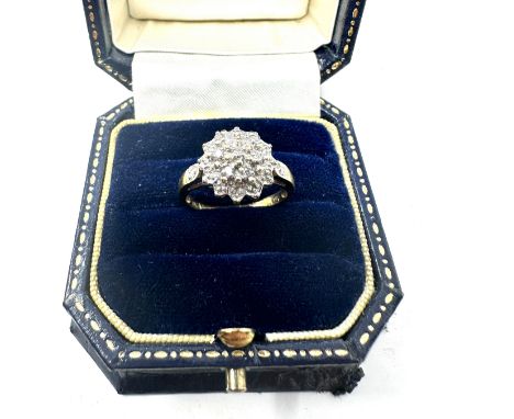 9ct gold diamond dress ring (2.3g) 