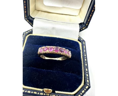 9ct gold ruby  ring (2.3g) 