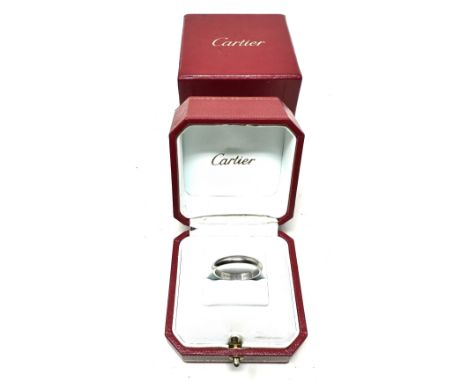 Boxed Cartier 950 platinum band ring weight 7.3g 