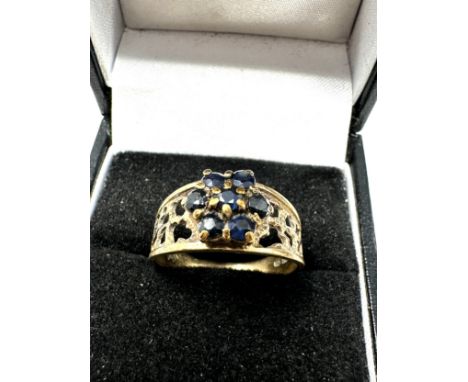 9ct gold sapphire ring (3.6g) 