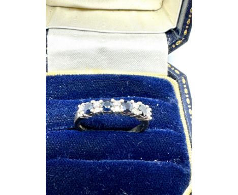 9ct gold diamond &amp; sapphire dress ring (2g) 