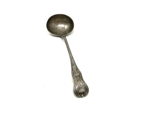Antique 1820 georgian silver soup ladle London silver hallmarks maker william collins 