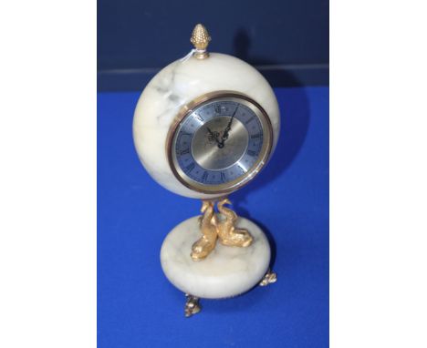 ONYX CASED MANTEL CLOCK