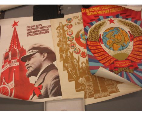 Collection of various Russian screen print and photographic postersThere are eleven posters in this lot 