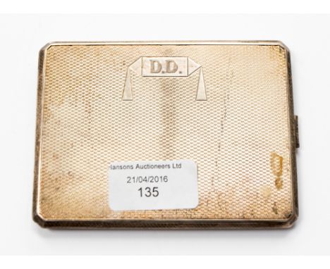 A silver cigarette case with inscription 'Donald Dewar' 10/2/34 Birmingham 1932- 5.2ozt (Labour politician) 