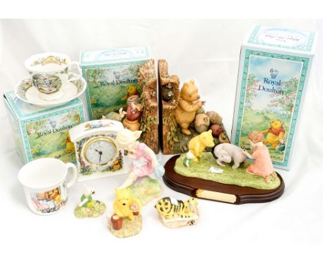A Royal Doulton Winnie the Pooh collection, comprising of Winnie the Pooh cup and saucer, 'Eeyore Looses His Tail', Winnie th