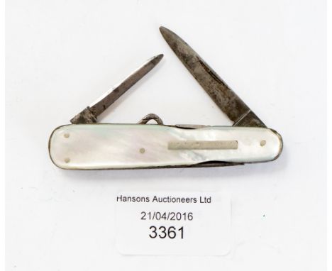 An early 19th Century combination pocket knife, with six tools, including files, cigar knife, blades and hook 