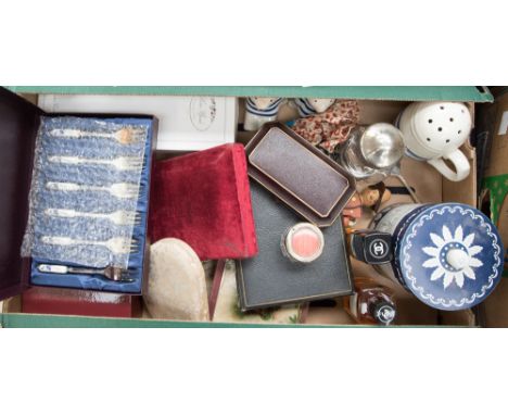 Silver, Victorian sewing kit, boxed EPNS, T.G. Green, vintage playing cards etc.