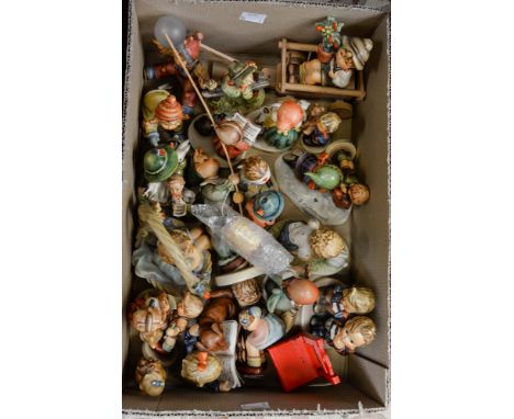 A box of over twenty Goebel Hummel figures