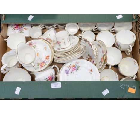 One box of Royal Crown Derby 'Posies' tea service and box and cover 