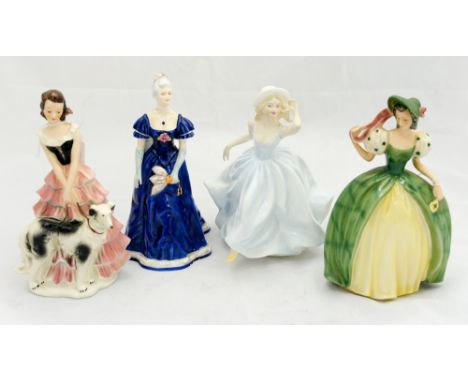 Two Goebel figures, a Coalport figure and a further figure (4)