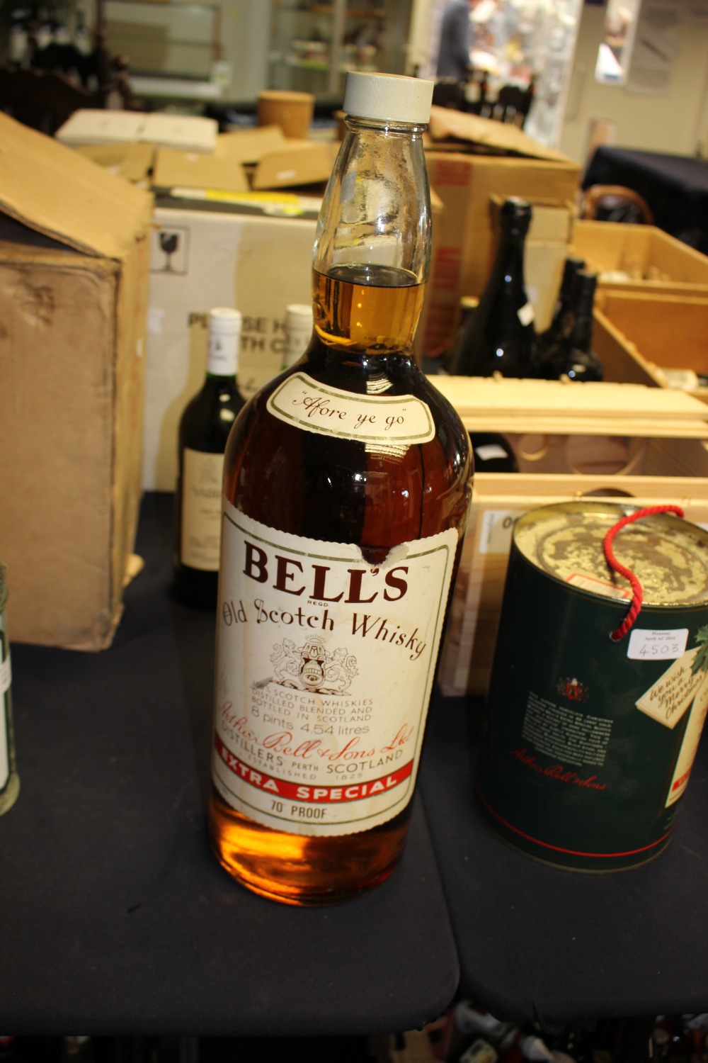 One gallon bottle of Bells Whisky 1970 unopened, 4.54 litres [8