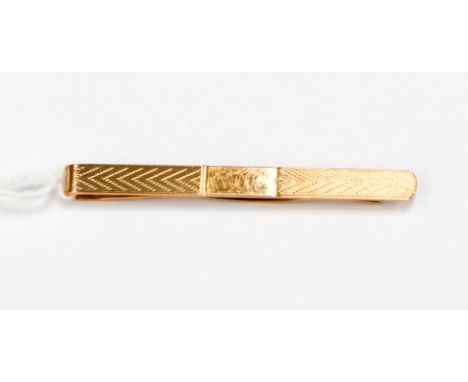 A 9ct gold tie clip 6.3g approx. 