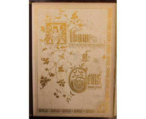 'The Album of Gems'. Victorian picture album, illustrated by K Crausurd lacking contents.
