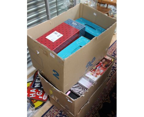 Three boxes of boxed Walt Disney, Molenniums, Mattel, Barbie and Hard Rock