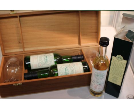 Cased Scotch Whisky Society No. 53.19 and 59.8, miniature bottles and another (3)