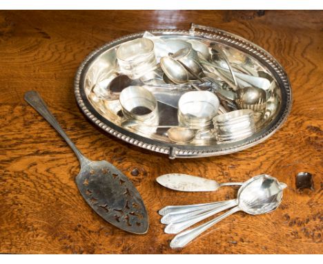 Elizabeth II silver tea caddy spoon, Sheffield 1968 hallmark, modern silver preserve spoon together with a collection of silv