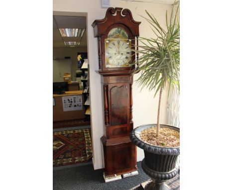 An early 19th Century mahogany eight day longcase clock, the dial inscribed 'Joseph Ault, Belper', the white enamelled dial w