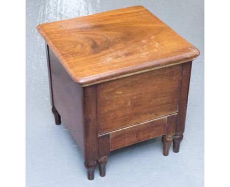 A 19th Century mahogany metamorphic commode, retaining original ceramic pot to interior