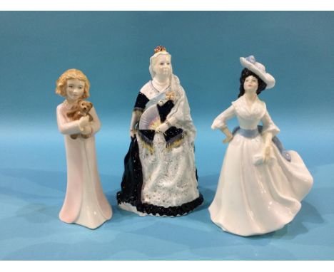 Three figures, Royal Doulton, Royal Worcester etc.
