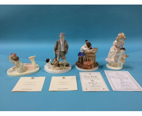 Four figures, Royal Worcester etc.