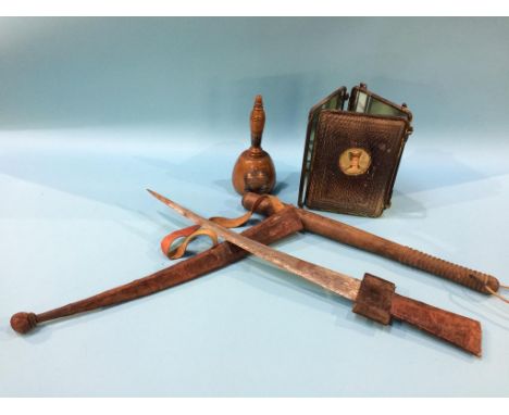 A commemorative mallet and truncheon etc.