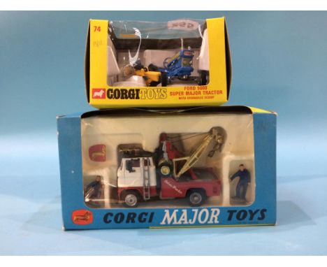 A Corgi Ford 5000 Super Major Tractor, 74 and a Holmes Wrecker Recovery Vehicle, 1142 (2)