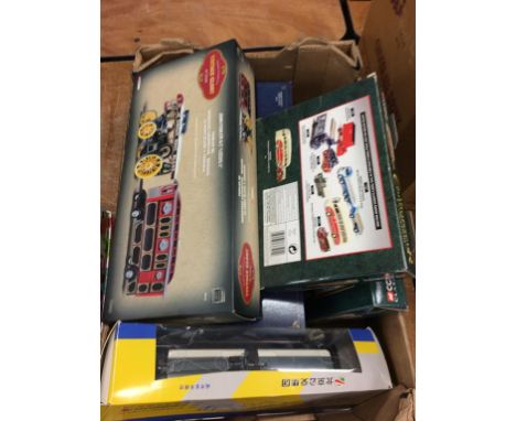 A box of assorted Corgi Classic model cars